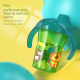 Four-color cartoon printing baby water cup non-slip leak-proof duckbill drinking cup children training Cup with handle 260ml