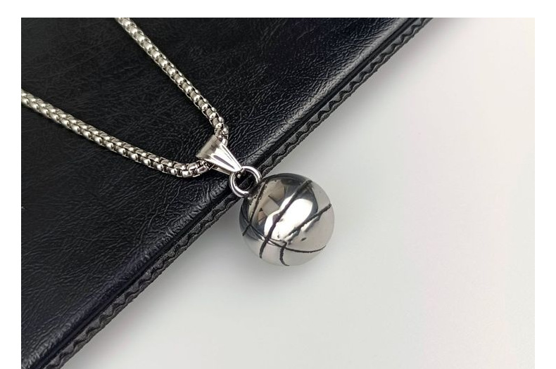 Simple Style Basketball Football Stainless Steel Plating Pendant Necklace display picture 2