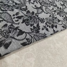 腰果花提花麻棉中式复古典雅服装面料