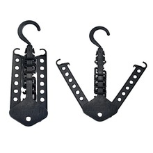 魔术衣架多功能神奇晾晒衣架 可折叠黑色 塑料空间挂衣架批发地摊