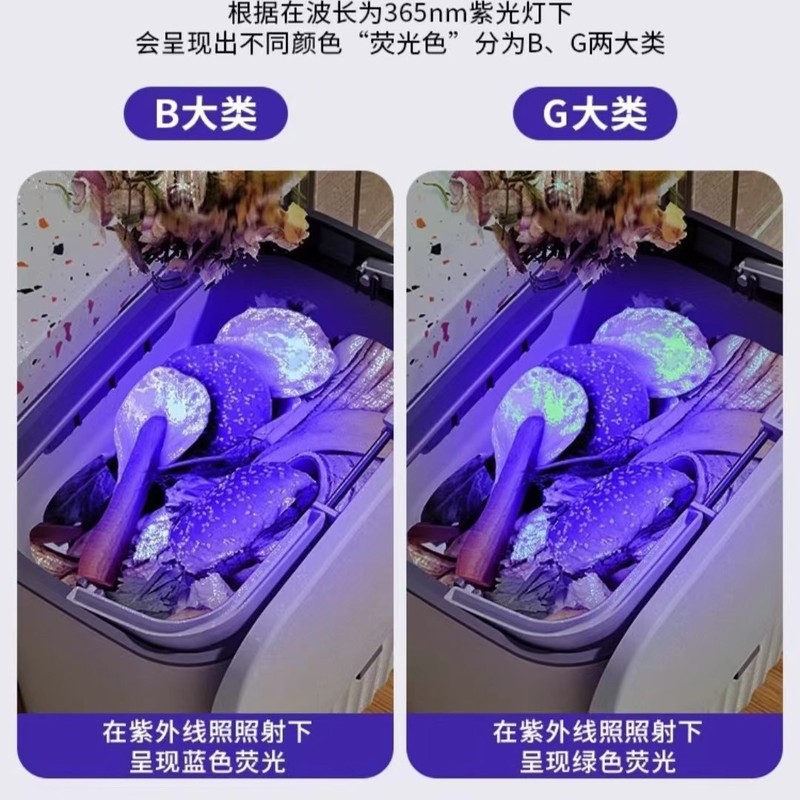 家用果蔬检测灯波尔多液荧光剂紫光灯365nm手电筒玉石纸币鉴定灯|undefined