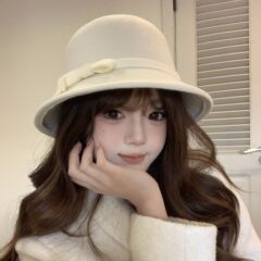 毛はヘボン風漁師帽の子供は秋冬高級感があります。