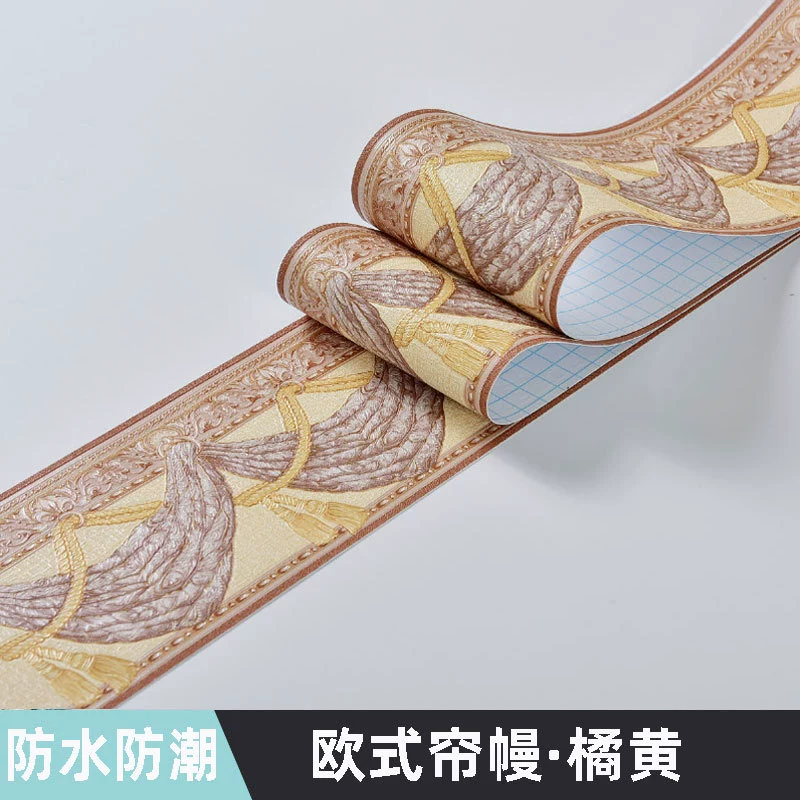 PVC Self-Adhesive Wall Sticker Roll, Waterproof, 10.6 cm × 5 m, Decorative Patterns