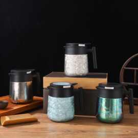 家用纯钛保温壶大容量钛杯茶水分离泡茶壶养生闷茶壶咖啡壶钛壶