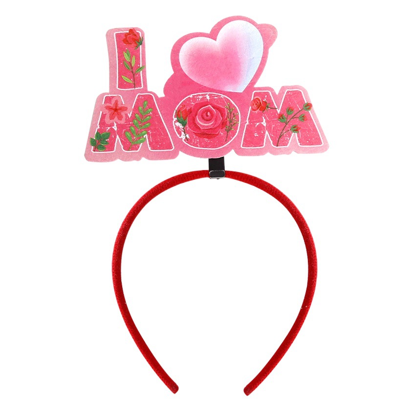 Diadema del clavel del Día de la madre transfronteriza nueva diadema fiesta decoración foto apoyos Día de la madre