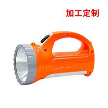 定制强光照明手提式手电筒塑料充电照明灯多功能户外应急探照灯