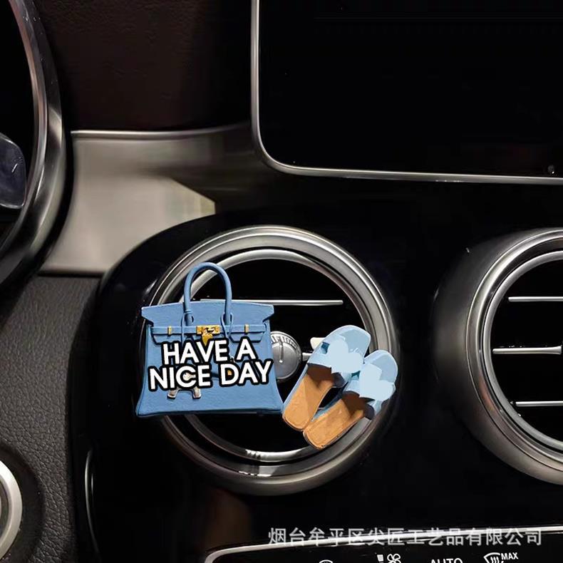 Popular car air freshener, realistic replica of trendy bags and shoes, car air vent decoration, diffuser stone, simple and high-end