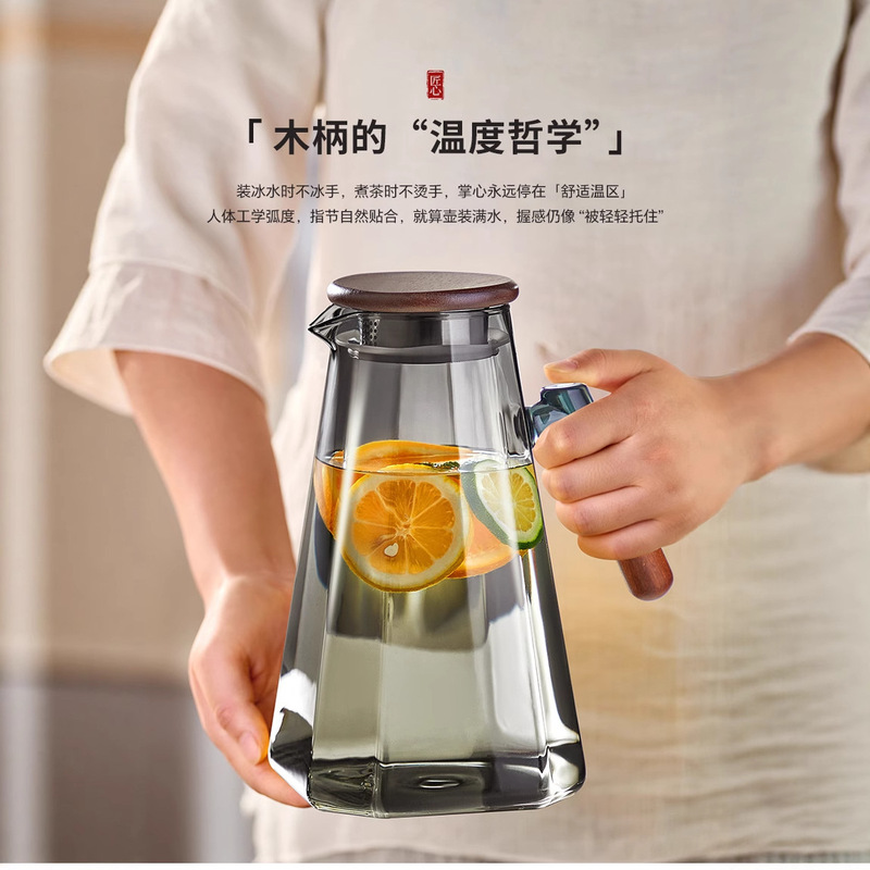 玻璃冷水壶耐高温凉水壶家用开水壶储水大容量夏季冰水壶水果扎壶|undefined