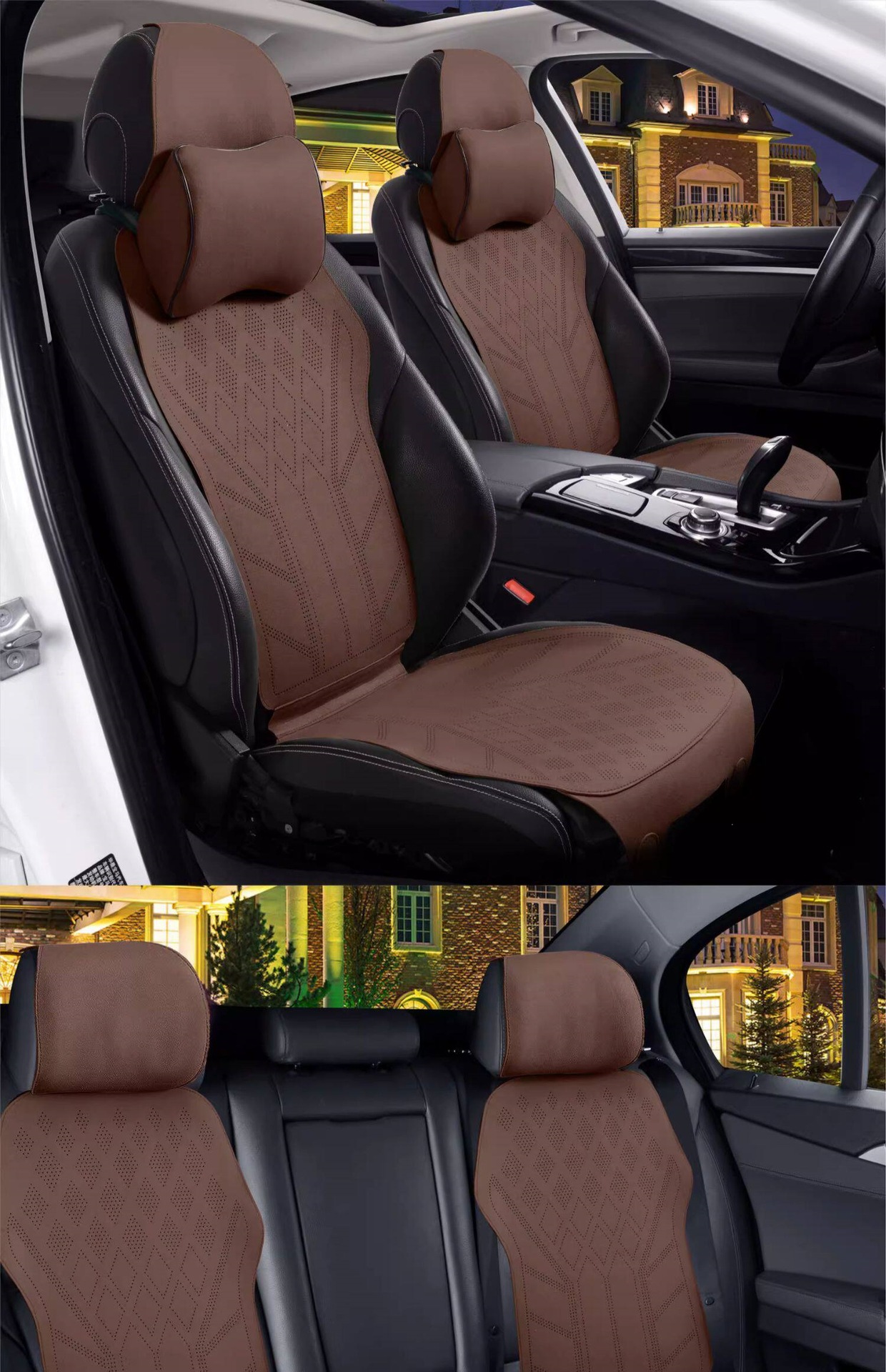 Suitable for 2026 car seat cushions, universal for all seasons, suede leather seat cushion, high-end saddle pad, suede seat cover for summer