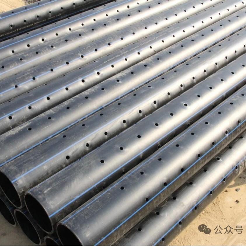 广西厂家直销PE打孔管 实壁透水渗水双壁波纹管 透水管排水管多孔