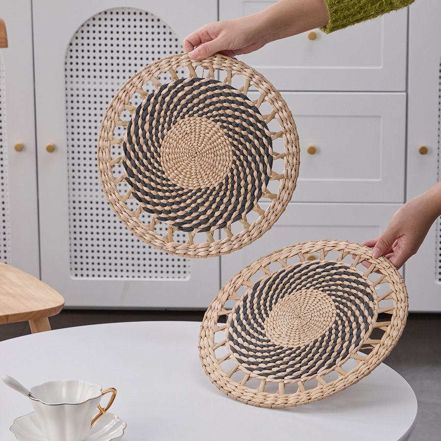 Tapices de Pared de Paja y Ratán para Casas de Huéspedes, Decoración de Pared para Sala de Estar y Dormitorio, Manteles Individuales, Posavasos, Decoraciones de Pared