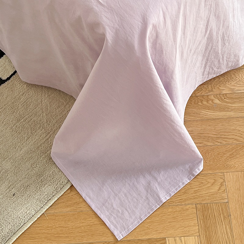 Sábanas de algodón lavado de algodón pieza individual 100 sábanas de algodón puro dormitorio de estudiantes cama individual doble sábana juego de tres piezas 3