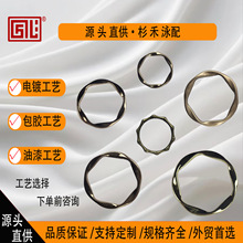 锌合金环圆扣衣角打结扣 波浪边圆圈T恤装饰调节扣丝巾调节扣