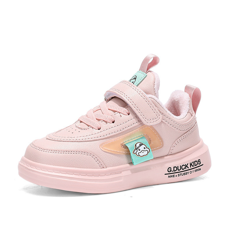 Zapatos de niños 24 nuevos zapatos de algodón de invierno de terciopelo calentador zapatos de patinaje de algodón para niños velcro zapatos deportivos un cabello