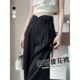 Spring and Summer 2025 New Chinese Style National Style Buckle Satin Wide Leg Pants Slimming Straight Leg Pants Mop Pants Women's Pants