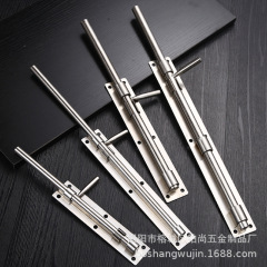 Stainless steel thickened solid floor latch gate iron gate fence extended upper and lower floor latch door latch door bolt