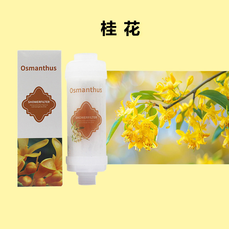 香氛淋浴花洒前置过滤器新款除氯美肤家用香氛花洒过滤器沐浴滤芯|undefined