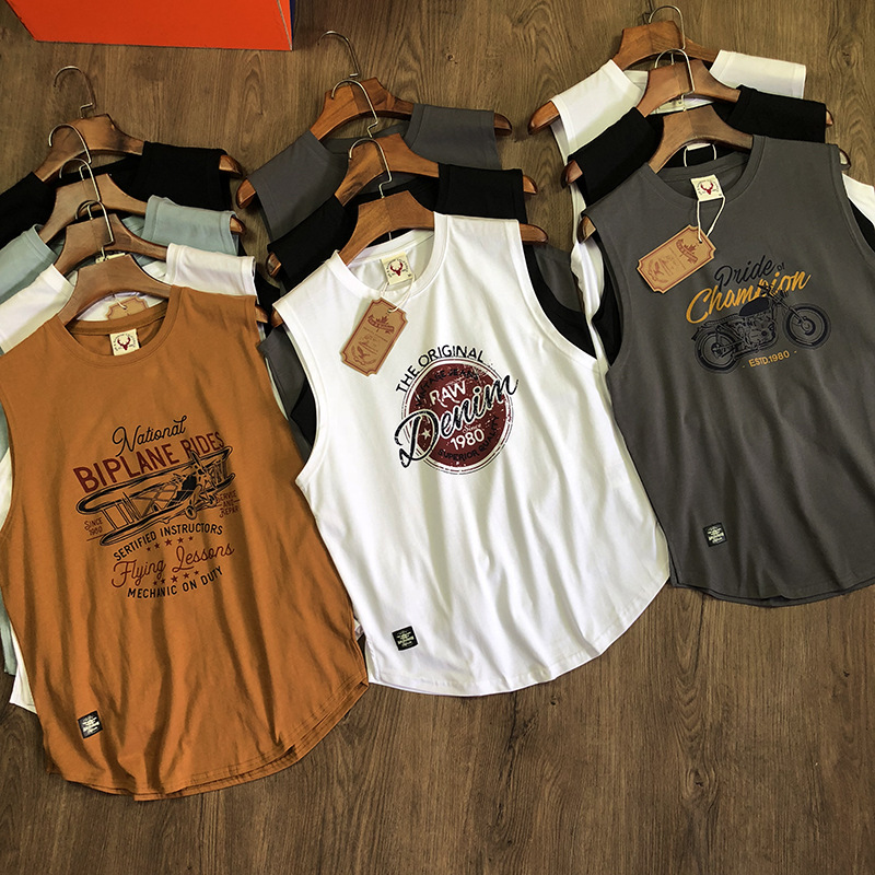 Japanese retro summer thin vest