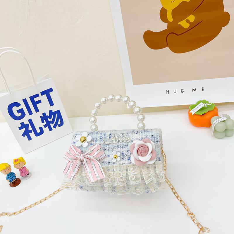 Bolso pequeño para niños Bolsa de princesa de dibujos animados Chanel estilo bolsa de mensajero niña linda bolsa de hombro niña monedero bolsa