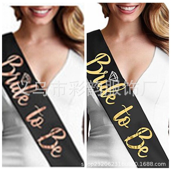 Supply single party BRIDE to be bride's shoulder strap black hot hot…