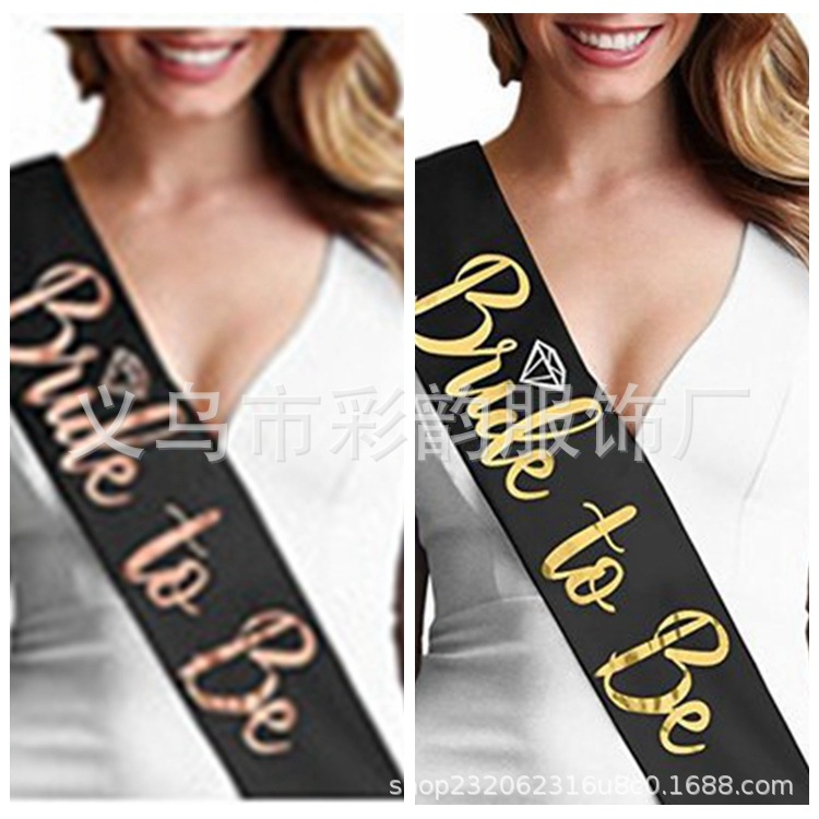 Supply single party BRIDE to be bride's shoulder strap black hot hot…