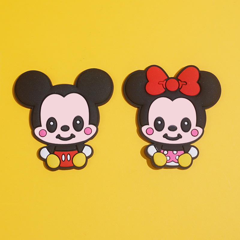 Cartoon silicone phone case with accessories from soft rubber PVC