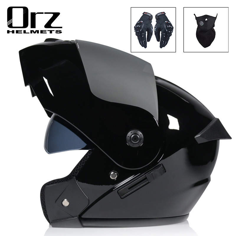 ORZ Casco de coche eléctrico Casco completo gris para hombres y mujeres Casco completo Casco pequeño Casco de cuatro estaciones Casco completo sin motocicleta