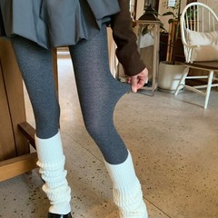打底裤女春秋冬季可外穿加绒厚保暖秋裤深灰螺纹高腰不掉档连裤袜