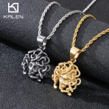 Ретро подвеска в стиле хип-хоп из нержавеющей стали, европейский стиль