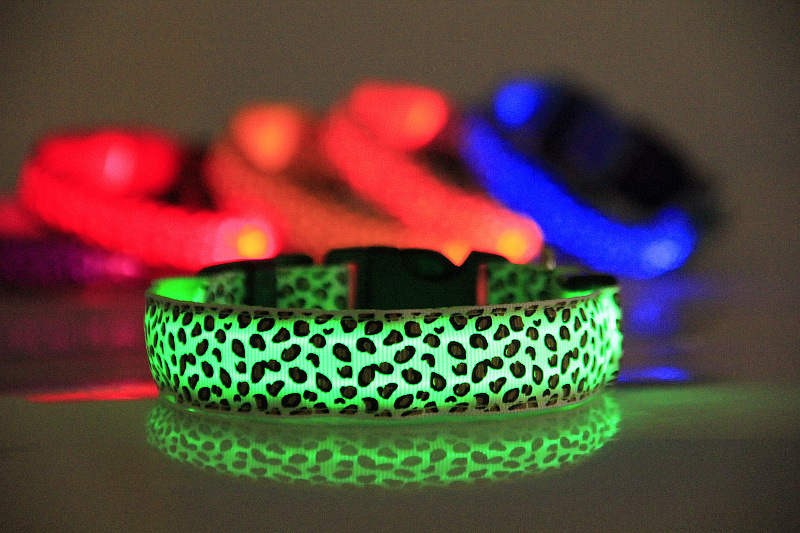 豹纹LED发光狗项圈 挺好品牌 (35)