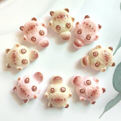 超萌えぽっちゃりシャム猫樹脂部品diyクリームゴム携帯ケースヘアピンキーホルダー