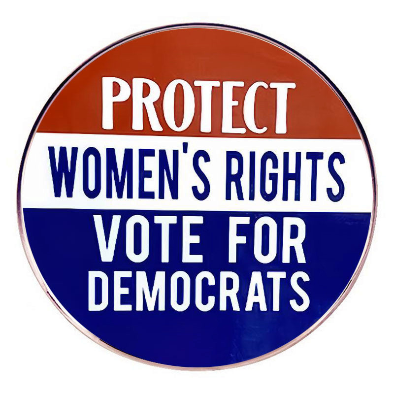 여성 권리 방어 민주당 브로치 인권 핀 배지 금속 합금 배지 액세서리