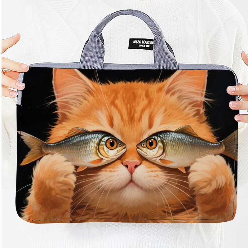 New Cross-Border Cat-Themed Laptop Bag, Printed Laptop Protective Cover, High-Value Stylish Storage Bag, Hot-Selling New Cross-Border Cat-Themed Laptop Bag, Printed Laptop Protective Cover, High-Value Stylish Storage Bag, Hot-Selling