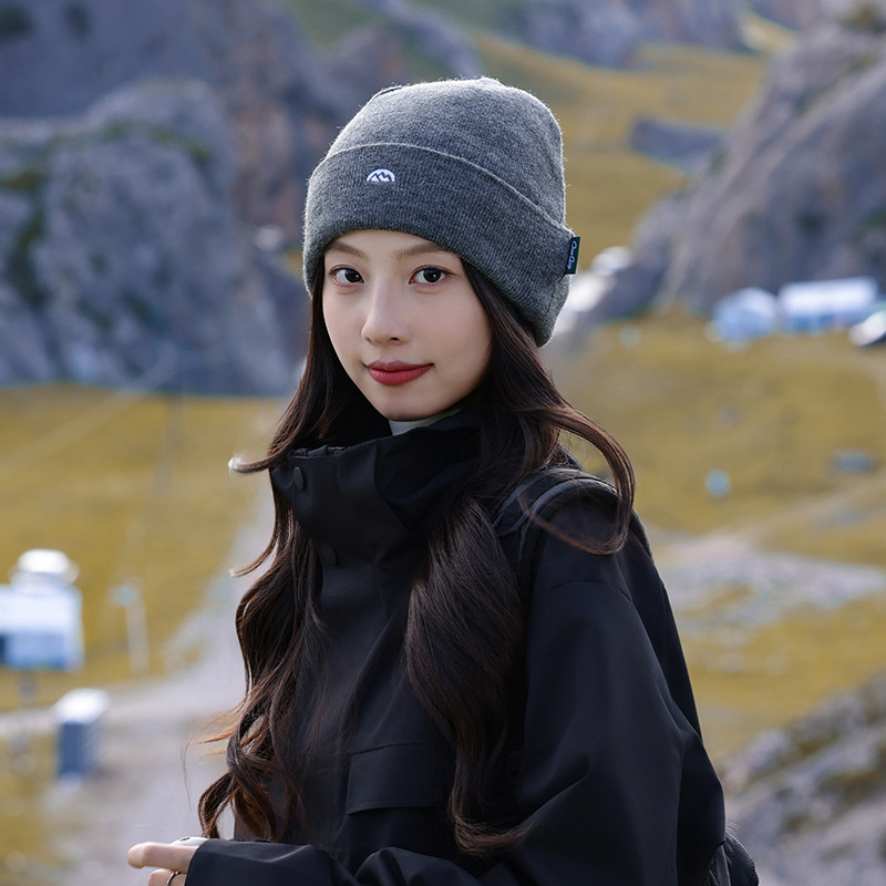 登山冷帽女士2025新款秋毛线针织帽大头围川西旅游保暖包头帽子|undefined
