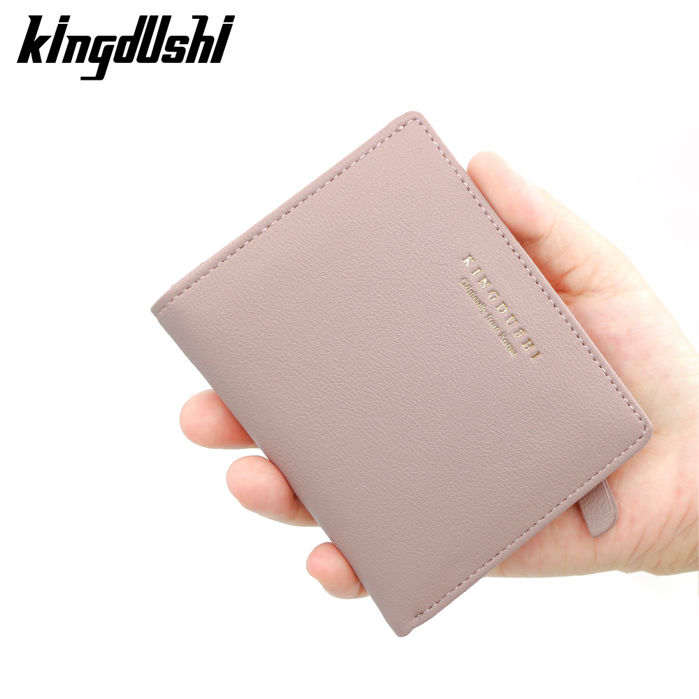 Nueva billetera corta para mujer, billetera urbana simple pu color Morandi, monedero, embrague, tarjeta de múltiples tarjetas