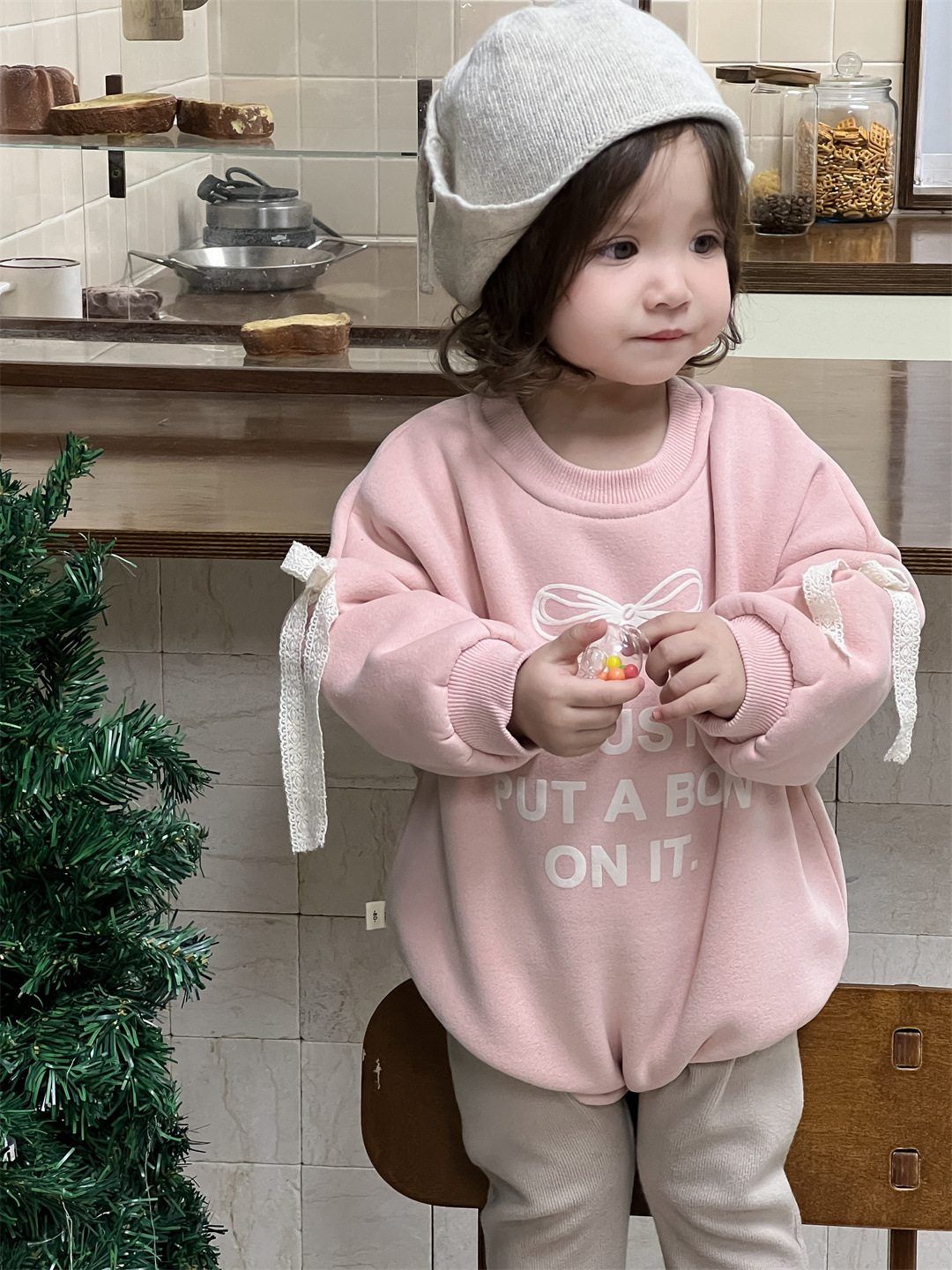 Ropa de invierno para niños niñas monótese grueso ropa infantil coreana con camisa de terciopelo para bebés bolsa de pelusa
