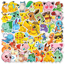 50张神奇宝贝皮卡丘Pikachu可爱表情动作手机壳水杯防水手账贴画