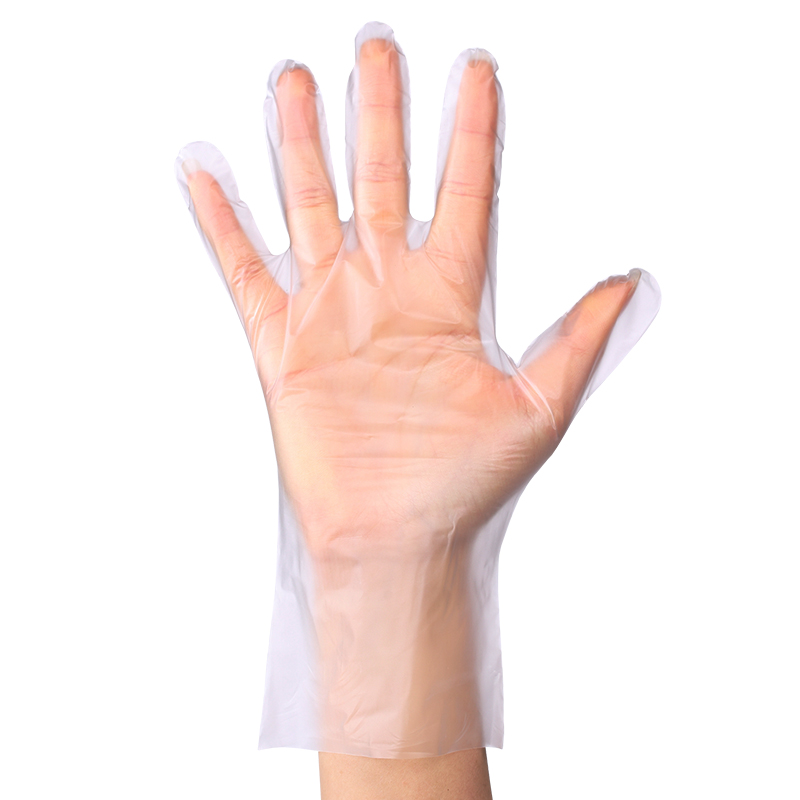 (2개) WG6Q 두꺼운 일회용 TPE 장갑 등급 PVC 케이터링 헤어 드레싱 플라스틱 보호 가정용 청소 10