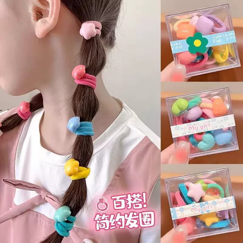 儿童糖果色皮筋女孩秋冬发绳扎头发发圈不伤发宝宝橡皮筋女童发饰