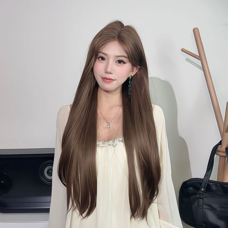 Wig for Women, Same Style as Xiaoyuanyuan, Full Head Wig, Hand-Crocheted, Lace Front, Elastic Inner Net Wig Wig for Women, Same Style as Xiaoyuanyuan, Full Head Wig, Hand-Crocheted, Lace Front, Elastic Inner Net Wig