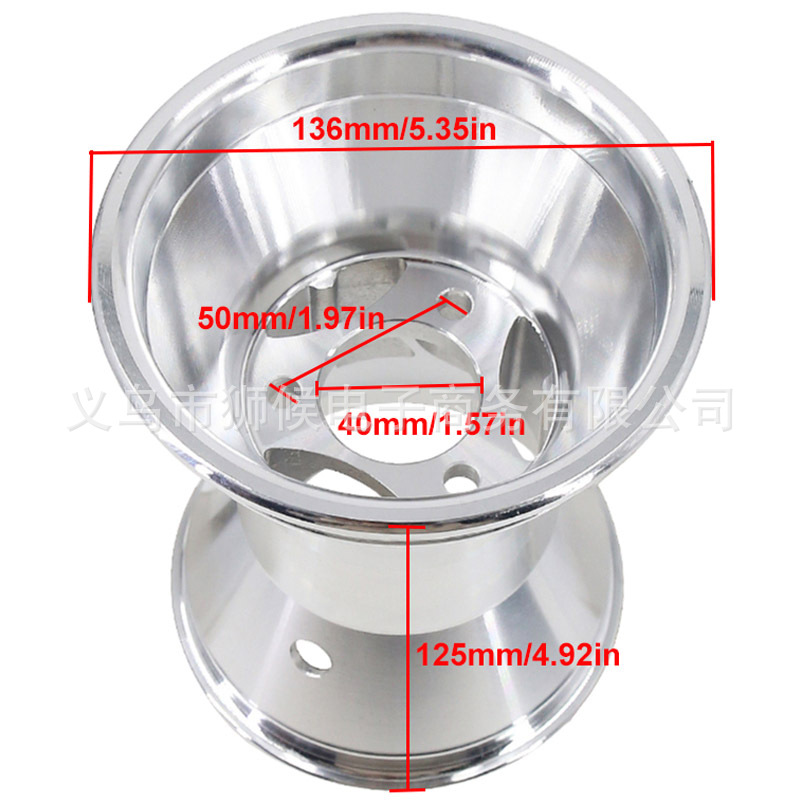 Wholesale Go-Kart 5inch Aluminum Alloy Wheel Hubs 11X7.10-5 Drift Car Tires Aluminum Rims 10X4.50-5 Wheel Rims