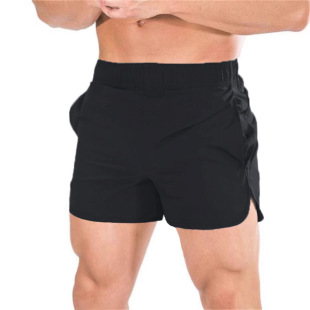Muscle Kid Sports Fitness Pants Men's Elastic Thin Squat Training Shorts Outdoor Leisure Beach Pants Trendy