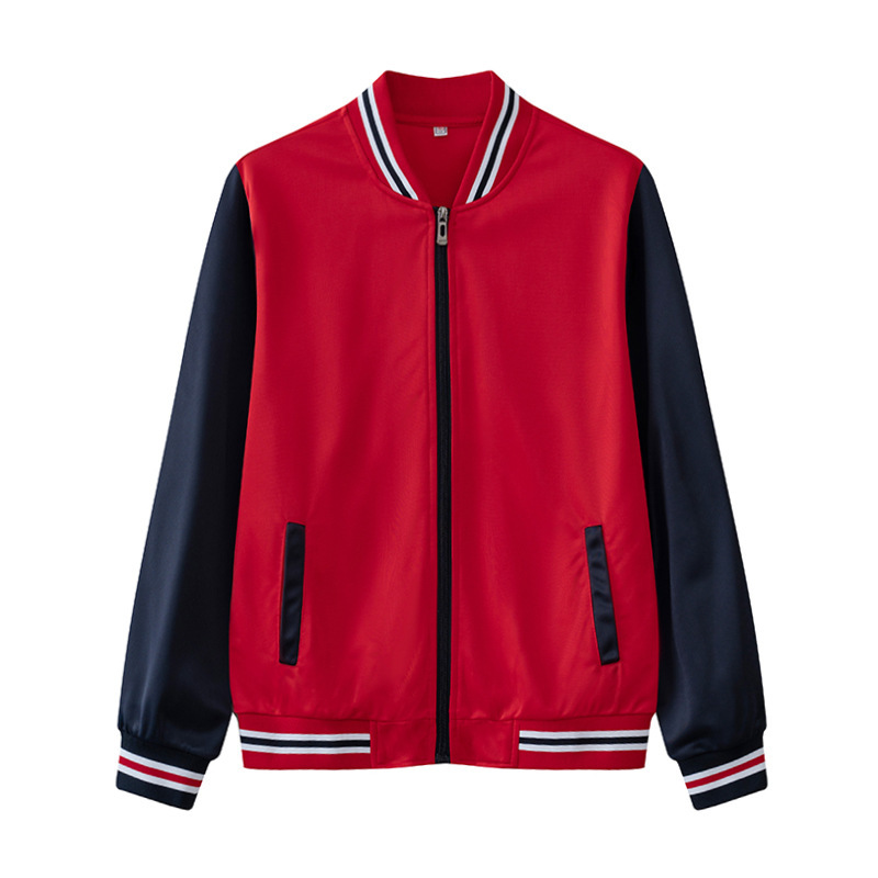 春秋季中小学生校服套装三件套初中生高中蓝白运动服酒红外套上衣|undefined