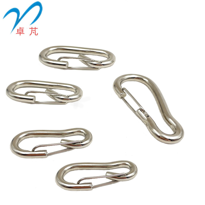 70mm登山弹簧扣环弹簧钩 安全扣攀岩快速链接环 链条扣锁具环
