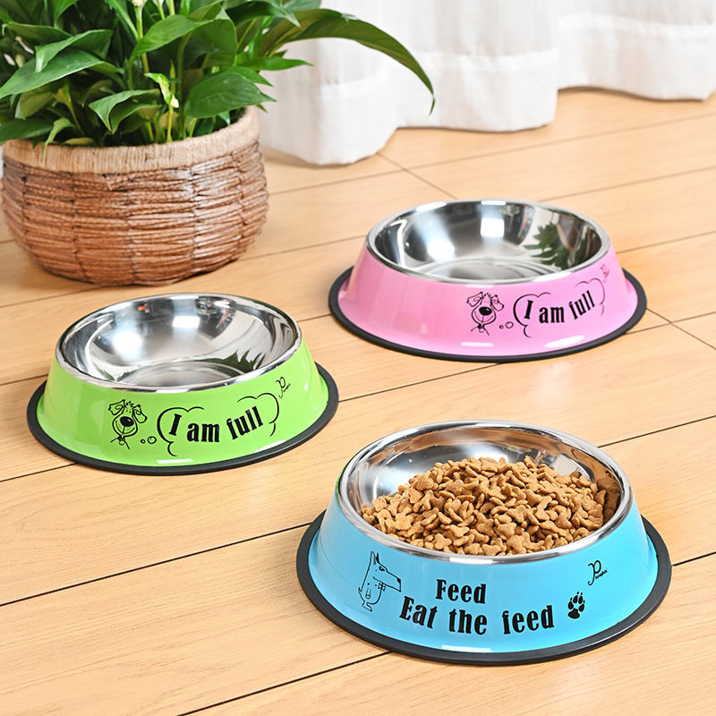 Dog and dog bowl anti -flipping pet bowl cat food bowl puppy rice…