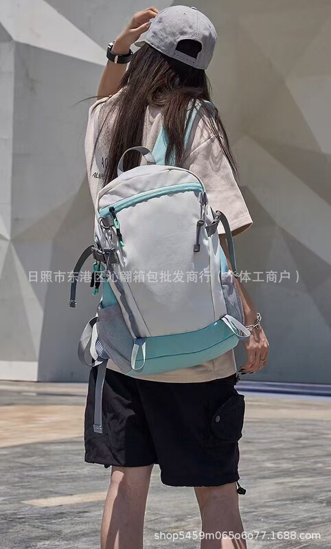 大容量便携出行旅行包休闲百搭轻便运动背包新款印花字母双肩包包|undefined