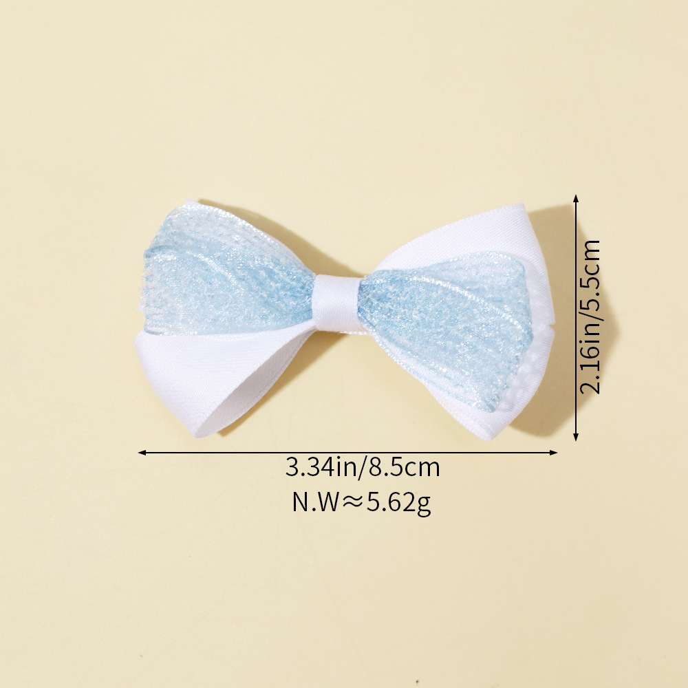 Carino fermaglio per capelli per bambini europei e americani commercio estero transfrontaliero nuovi accessori per capelli per bambini ragazze fiocco tinta unita clip all'ingrosso_voghion.com