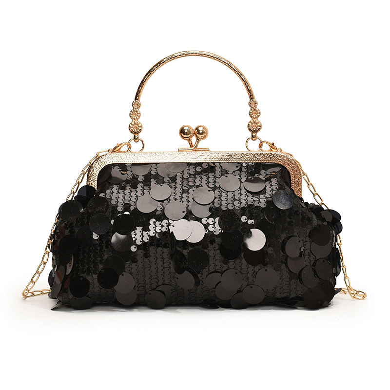 Nueva cadena de un hombro mochila abrazadera de encaje lujoso esquinilla borsa de bordilla cheongsam vestido bolso de fotografía