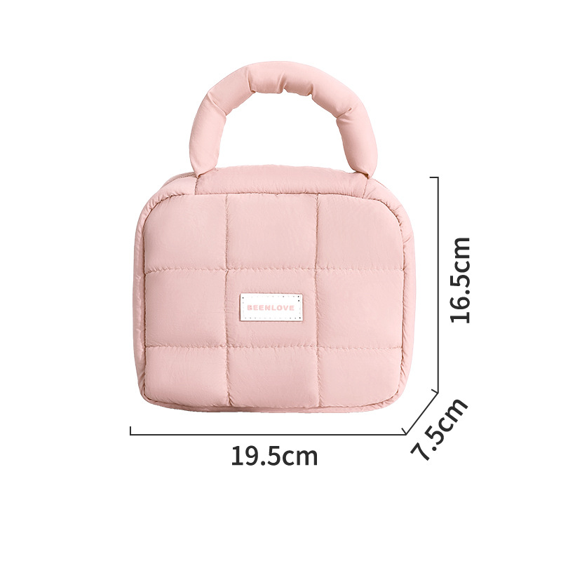 新型手提げ化粧バッグファッションシンプル携帯洗面用品収納バッグ大容量旅行綿収納袋
