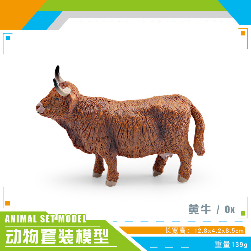 Modelo realista de toro negro, toro marrón suizo, toro norte-africano, gnomo, para decoración de dioramas de granja, transfronterizo Amazon.